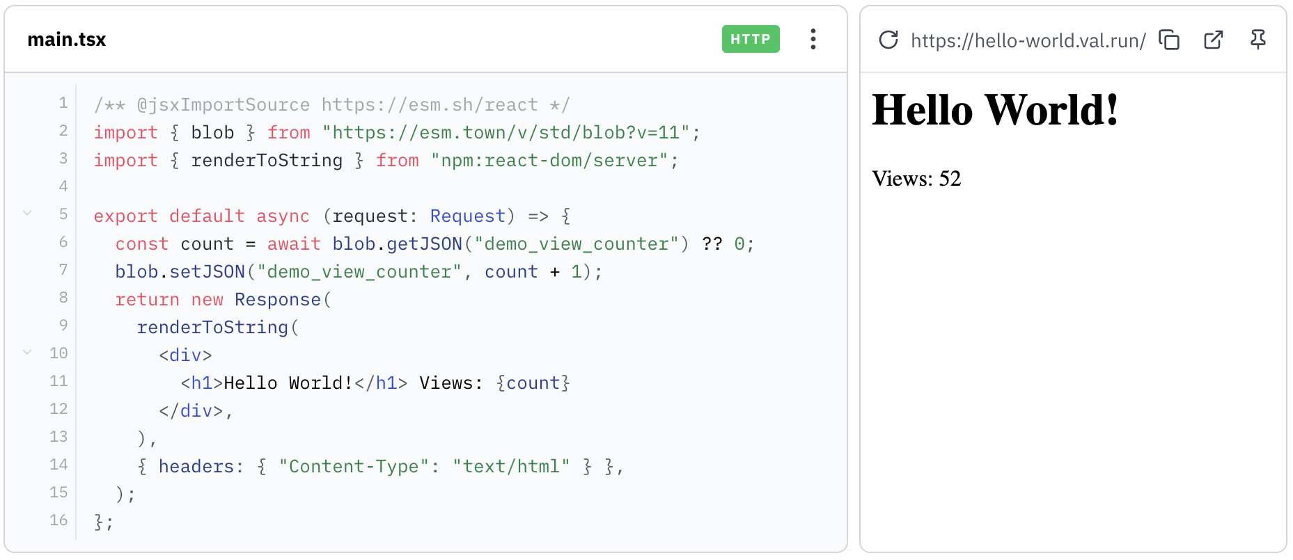 Val Town screenshot 1